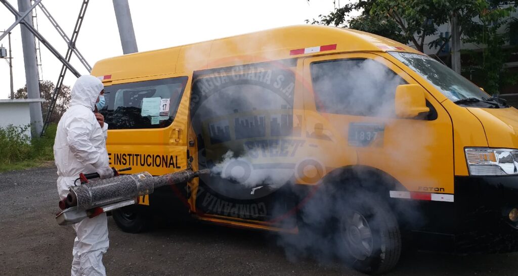Protocolo de bioseguridad y desinfección de la COVID en transportes Agua Clara