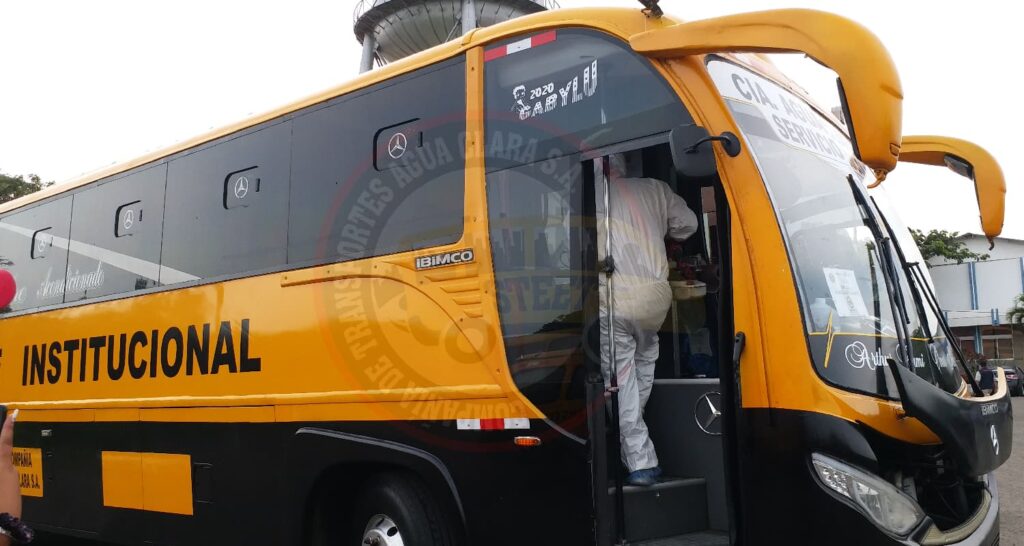 Protocolo de bioseguridad y desinfección de la COVID en transportes Agua Clara